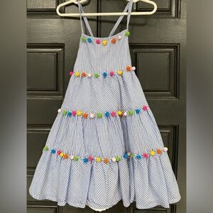 EUC 4T girls dress with Pom poms